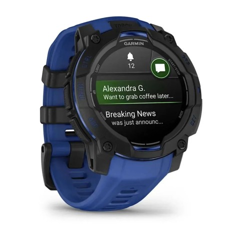 Смарт-годинник Garmin Instinct 3 (45 мм) AMOLED синя блискавка/чорний