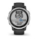 Смарт-часы Garmin fenix 6S Solar серебристые с черным ремешком