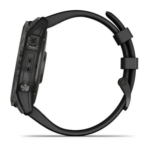 Смарт-годинник Garmin fenix 7X Sapphire Solar карбоново-сірий титановий DLC з чорним ремінцем