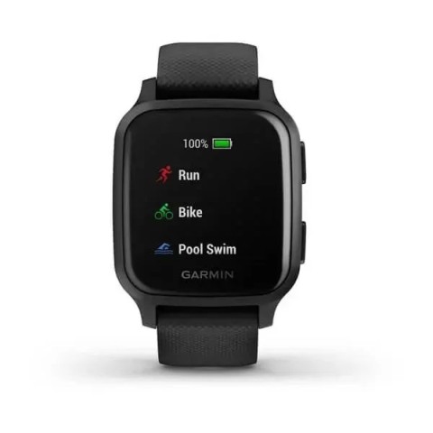 Смарт-годинник Garmin Venu Sq Music Edition чорний з сірим безелем