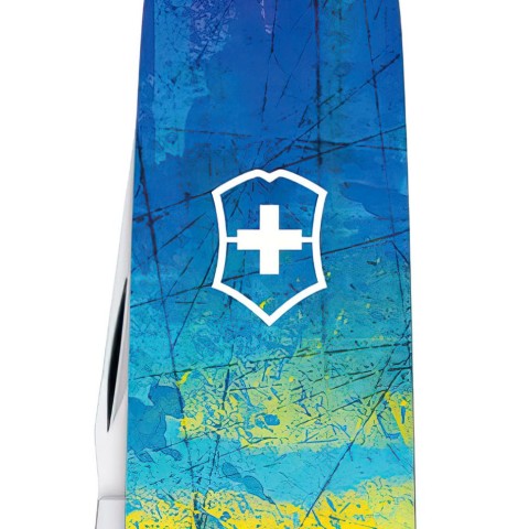 Ніж Victorinox Spartan Ukraine 91мм,12функ ,Жовто-синій малюнок