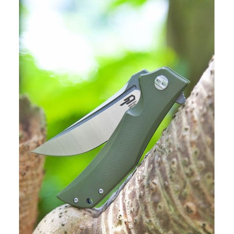 Нiж складний Bestech Knife SCIMITAR Army Green BG05B-1