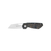 Ніж Maserin W2, M390,  fat carbon, чорно-золотистий