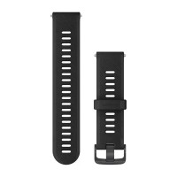 Сменные ремешки для смарт-часов Garmin Forerunner (22 мм) силиконовые, черные