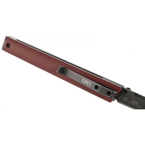 Ніж CRKT CEO, шпеньок, burgundy, D2 (7096BKD2)