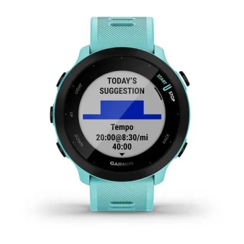 Смарт-годинник Garmin Forerunner 55 з бірюзовим ремінцем