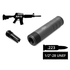 Разборный глушитель 2в1 с пламегасителем AFTactical S44FC24 Compact .223 1/2x28 UNEF AR15