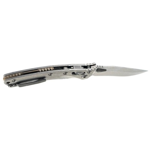 Нож Microtech Amphibian RAM-LOK Marfione Select Stonewash Slab Side Bronze Titanium