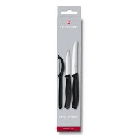 Набір кухонний Victorinox SwissClassic Paring Set 3шт з чорн. ручкою (2 ножа, овочечистка) у подар.упак.