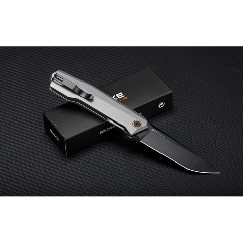 Ніж складаний туристичний Ruike P166-AК, (9.2 см) 14C28N / Aluminum сірий