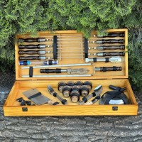 Подарунковий Набір шампурів Магнат ручної роботи Світлий кейс