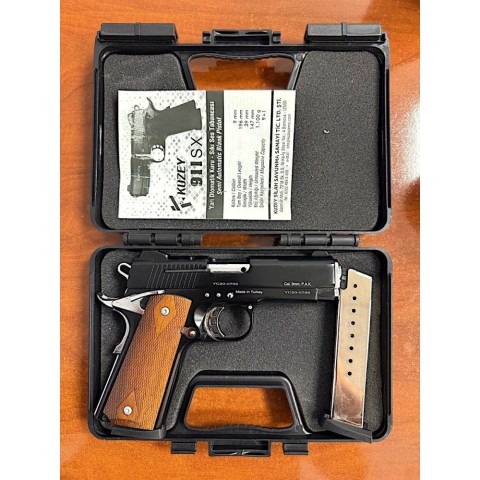 KUZEY 911-SX#2 Black/Brown Wooden Grips + магазин УЦІНКА