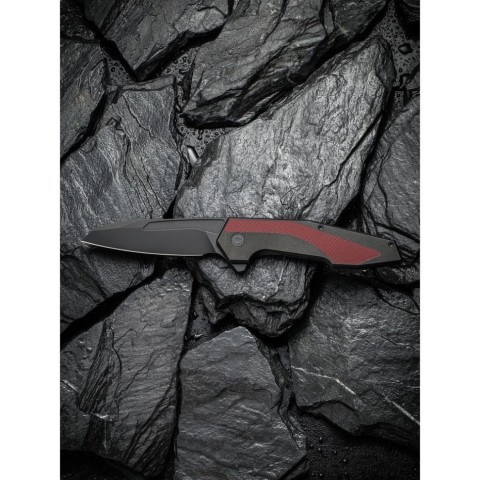 Ніж складаний туристичний Civivi Hypersonic, (9.4 см) 14C28N / Steel & G10 чорно-бордовий