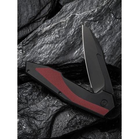 Ніж складаний туристичний Civivi Hypersonic, (9.4 см) 14C28N / Steel & G10 чорно-бордовий