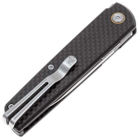 Ніж SRM Qrick 408L-KB, Sandvik 14C28N, G10 + carbon fiber, чорний