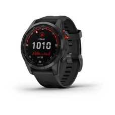 Смарт-часы Garmin fenix 7S Solar сланцево-серые с черным ремешком