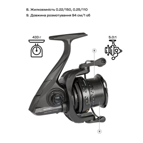 Котушка Brain NRG SE 5500S 10+1BB 5.0:1