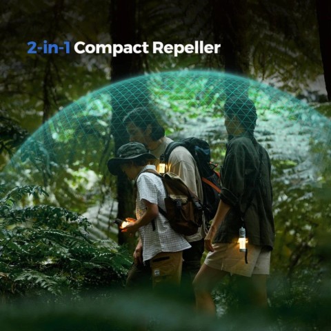 Фумігатор-ліхтар кемпінговий Flextail Tiny Repel S, блакитний