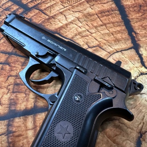Пневматический пистолет Borner 92M (Beretta 92) метал Black БУ
