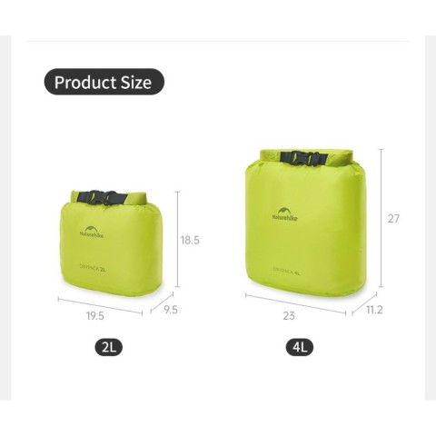 Гермомішок Naturehike CNK2550XB012, 8 л, жовтий