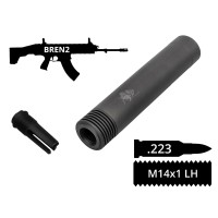 Глушитель 2в1 с пламегасителем AFTactical S44AF24 F241 .223 14x1 Lh CZ BREN 2