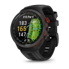 Смарт-годинник Garmin Approach S70 (47 мм) з чорним керамічним безелем та чорним ремінцем