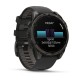 Спортивний годинник Garmin Fenix 8 Amoled 47мм Sapphire Carbon Gray Titanium з сірим силіконовим ремінцем 010-02904-21