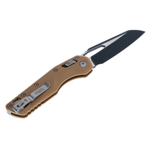 Нож Microtech MSI SE, fluted black, G10, tan