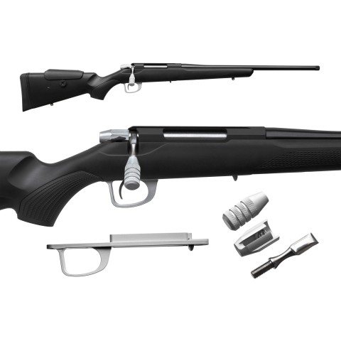 Комплект тюнинга Atlasworxs для Tikka T3х Knurled Silver