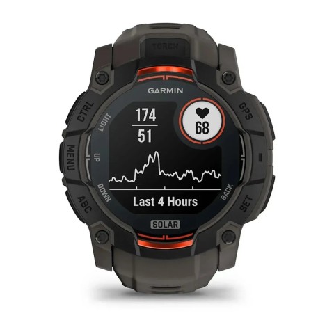 Смарт-годинник Garmin Instinct 3 (50 мм) Solar чорний/вугільний