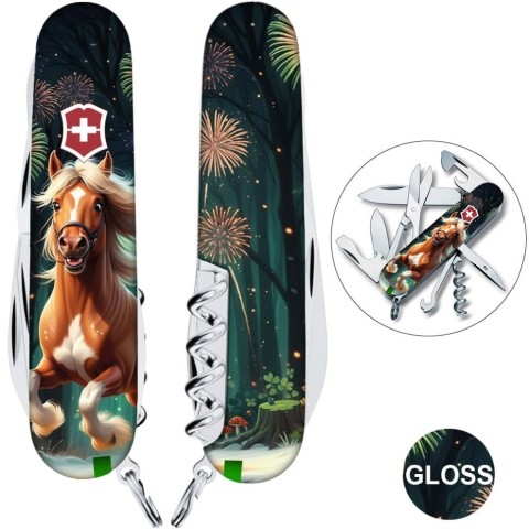 Складаний ніж Victorinox CLIMBER ZODIAC Кінь-переможець 1.3703.3.Z5300pk