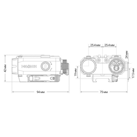 Тактичний блок HOLOSUN LS420-GR (LS420G) Green & IR / White & IR illuminator