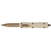 Нож Microtech Dirac, D/E Burnt Bronze Standard champagne
