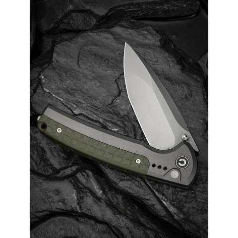 Ніж складаний туристичний Civivi Sentinel Strike II, (9.4 см) Nitro-V / Aluminum & FRN темно-зелений