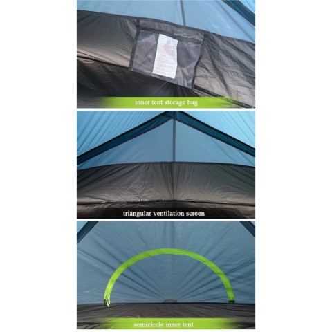 Намет двомісний Naturehike Tagar NH17T180-J, темний блакитний