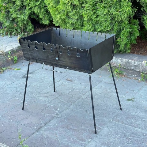 Переносний дворівневий Мангал-валіза на 8 шампурів 2мм