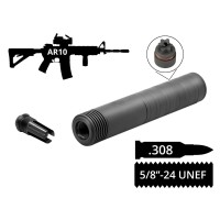 2в1 розбірний пбс+пламегас AFTactical S441F24, .308, 5/8x24 UNEF, AR10