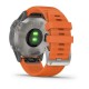 Смарт-часы Garmin fenix 6 Pro Sapphire титановые с темно-оранжевым ремешком