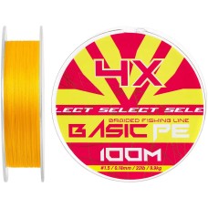 Шнур Select Basic PE Orange 100m #1.5/0.18mm 22lb/9.9kg