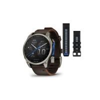Авіаційний годинник Garmin D2 Mach 2 Titanium 47мм з Oxford Brown із коричневим шкіряним ремінцем 010-02904-31