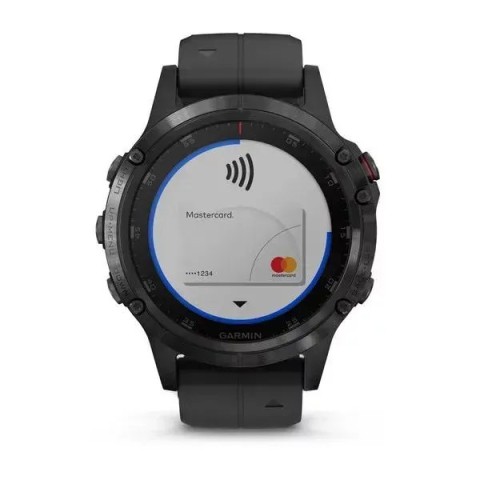 Смарт-часы Garmin fenix 5 Plus Sapphire черные с черным ремешком