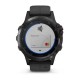 Смарт-часы Garmin fenix 5 Plus Sapphire черные с черным ремешком
