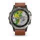 Смарт-часы Garmin D2 Delta с коричневым кожаным ремешком для авиаторов