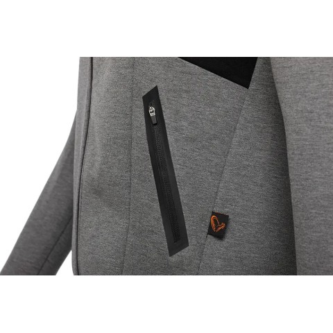 Реглан Savage Gear Tec-Foam Zip Hoodie XXL Dark Grey Melange