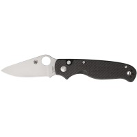 Нож Spyderco ButtonUp, 8Cr13MoV, Carbon Fiber, Plainedge