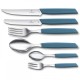 Кухонний ніж Victorinox Swiss Modern Steak&Pizza 12см хвил. з син. ручкою