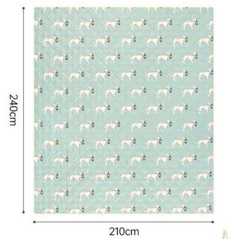 Килимок для пікніка Naturehike CNK2350WS010 210*240 см, блакитний із принтом