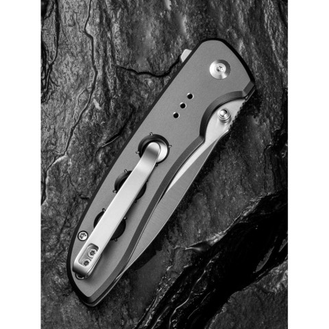 Ніж складаний туристичний Civivi Hyperpulse, (8.9 см) 14C28N / Aluminum сірий
