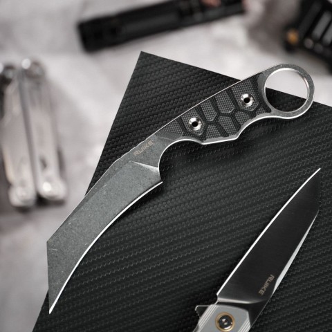 Ніж фіксований туристичний Ruike FS68, (8.6 см) 14C28N / G10 чорний