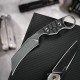 Ніж фіксований туристичний Ruike FS68, (8.6 см) 14C28N / G10 чорний